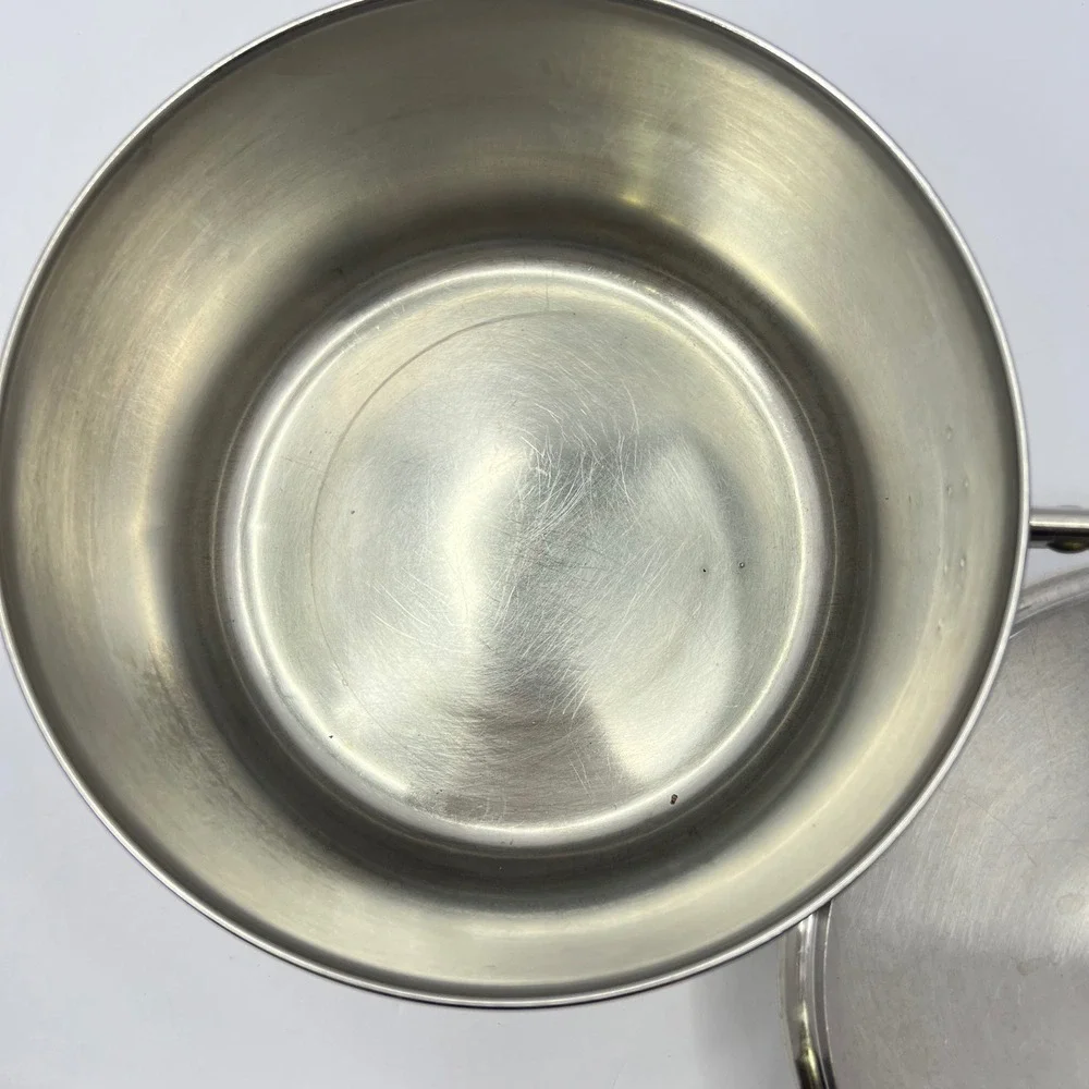 Revere Ware Saucepan Pot with Lid 3Qt Vintage Made USA Copper Bottom Midcentury